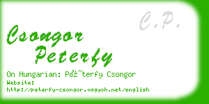 csongor peterfy business card